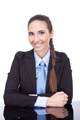 cheerful  businesswoman