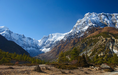 View on  the Annapurna mountain of Nepal