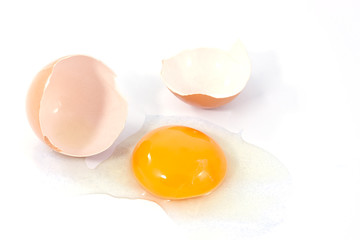 crash egg isolated on a white background