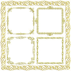 Gold decorative frames