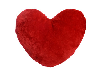 red heart shaped cushion