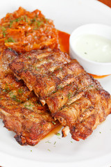 Ribs with smoky spicy sauce