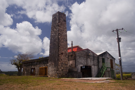 Old rum factory on the island of Marie Galante