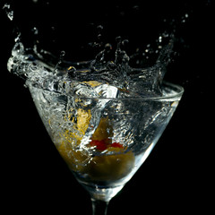 Drink Splash in a Martini Glass