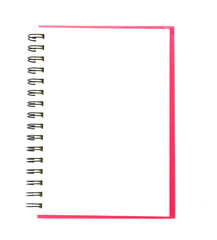isolated notebook on white.