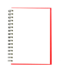 isolated notebook on white