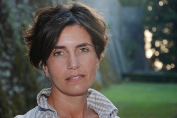 woman in the park of castle