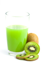 kiwi ,Isolated on white background.