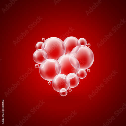 heart shape bubbles