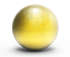 3d metallic golden sphere
