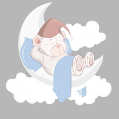 Cute Sleeping Teddy Bear