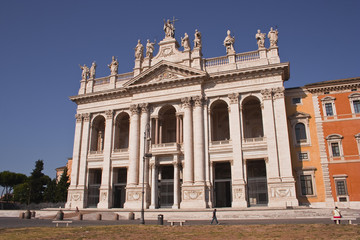 Fototapeta na wymiar The church of San Giovanni in Laterano in Rome