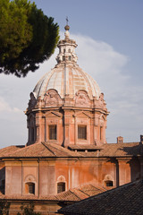 Fototapeta premium The dome of Santa Maria di Loreto in Rome, Italy