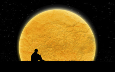 alone in the dark night