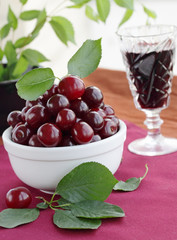 Still life from cherries