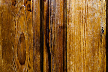 Closeup wood door with textured material