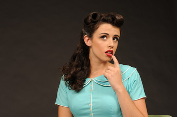 Fototapeta premium A pretty young pin up girl.