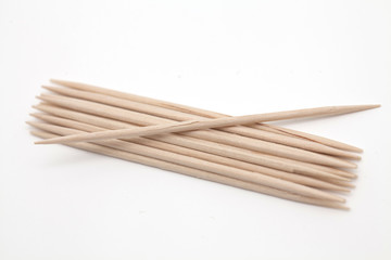 stack of wooden toothpicks