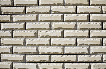 Fototapeta premium Wall from a white brick as a building or construction background