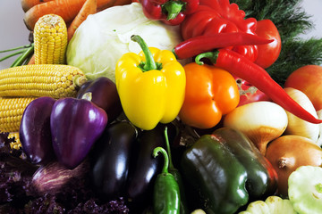 Fototapeta na wymiar Crop of various vegetables as an agricultural background