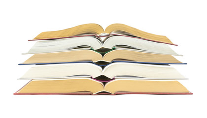 open book on white background