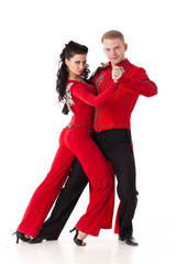 Dancing young couple.