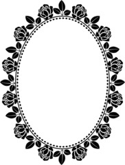 frame with roses