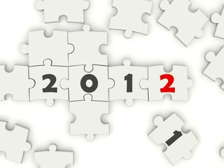 2012 New Year sing on puzzle
