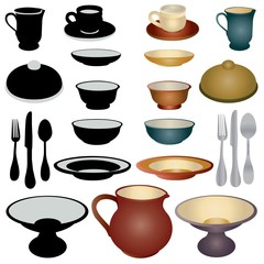 Dinnerware Icons Set