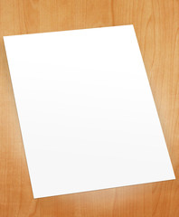 Foglio di carta bianco