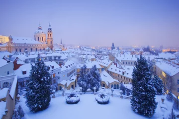 Foto auf Alu-Dibond Prag im Winter © courtyardpix