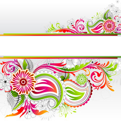 Colorful Floral Banner