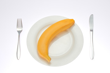 洋食器とバナナ