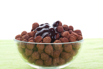 Breakfast. Chocolate balls.