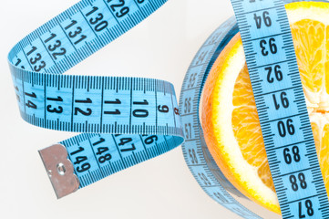 Orange Fruit with measurement