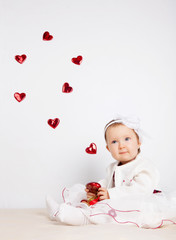 Child with hearts