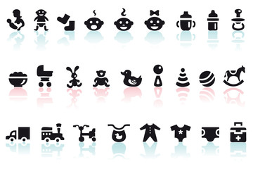 set of baby icons