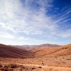 Fototapeta na wymiar Fuerteventura, Canary Islands, view from Mirador de Guise y Ayos