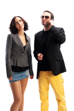 boy and a girl standing