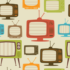 Tv retro seamless pattern. Vector illustration. © ColorValley