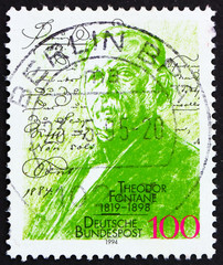 Postage stamp Germany 1994 Theodore Fontane, novelist and poet