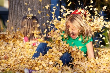 Playing in the Leaves