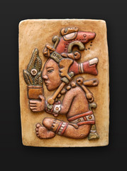 Stone bas-relief Jum Kaash Centeotl latin america