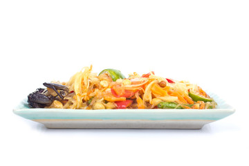 Papaya salad and local food 