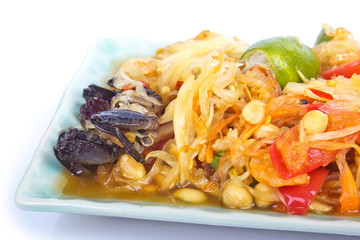 Papaya salad and local food 