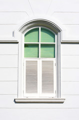 classic window on white wall