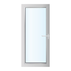 plastics glasses door on the white background - vector