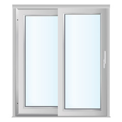 plastics glasses windows on the white background - vector