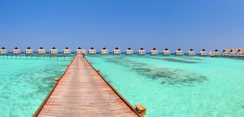 Maldive water villa - bungalows panorama