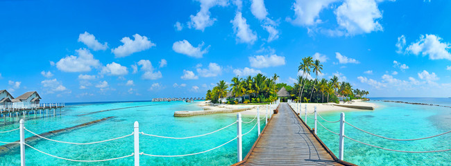 Maldives island panorama - 38163481